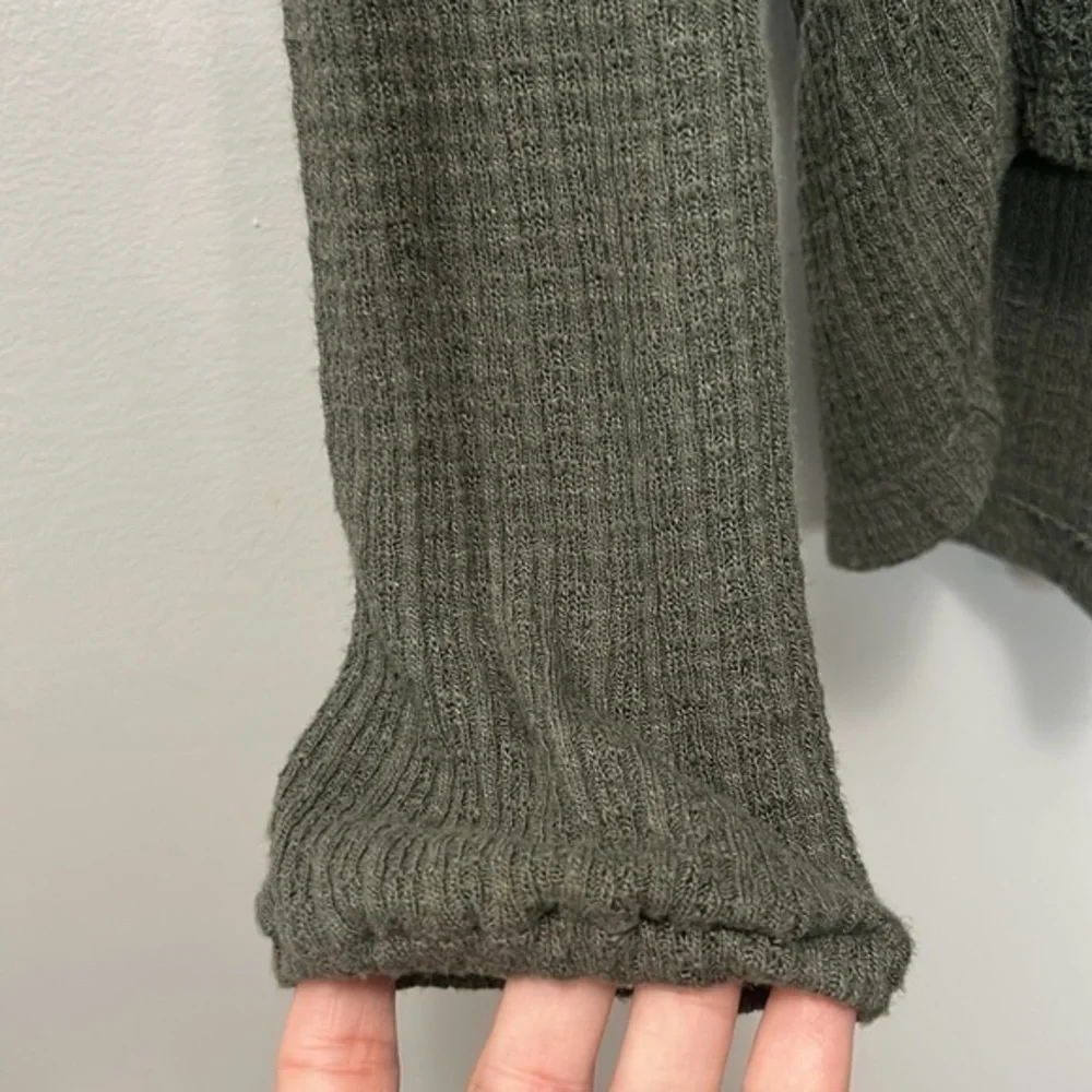 Lucky Brand Drop Needle Top- Dark Aloe-Linen Blend- Women's Small - Picture 11 of 16